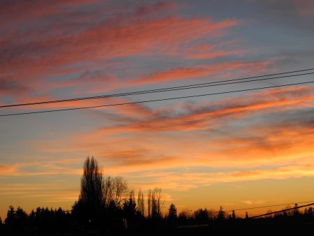 The beautiful Pacific sunset that Yvonne and Peggy watched from their balconies. 