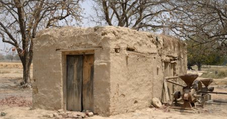 A mud house in the village