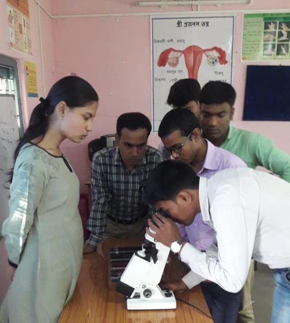 Program Officer at Operation Eyesight partner hospital trains vision technicians to use  equipment